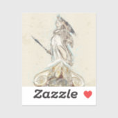 Ancient Greek Statue von Athena Aufkleber (Blatt)