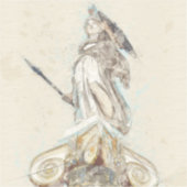 Ancient Greek Statue von Athena Aufkleber (Vorderseite)