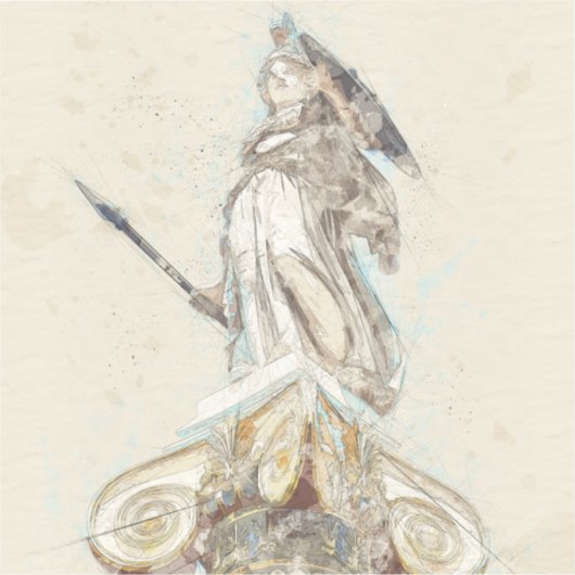 Ancient Greek Statue von Athena Aufkleber (Vorderseite)