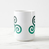Ancient Green Triskele White Verwandlungstasse (Zentrum)