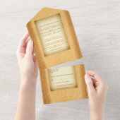 Ancient Hieroglyphic Motifs Egyptian Wedding All In One Einladung (Abreißtisch)