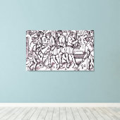 Ancient Hockey" Leinwanddruck (Insitu (Holzboden))