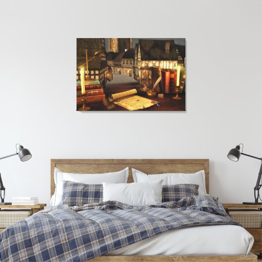 Ancient Horizons Canvas Print Leinwanddruck (Insitu (Schlafzimmer))