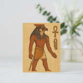 Ancient Horus Sacred Egypred Postcard Art Postkarte (Stehend Vorderseite)