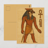 Ancient Horus Sacred Egypred Postcard Art Postkarte (Vorne/Hinten)