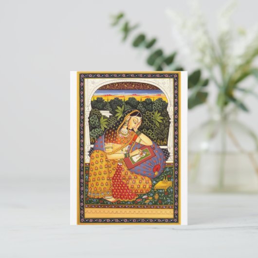Ancient Indian Mughal Princess Postkarte (Stehend Vorderseite)