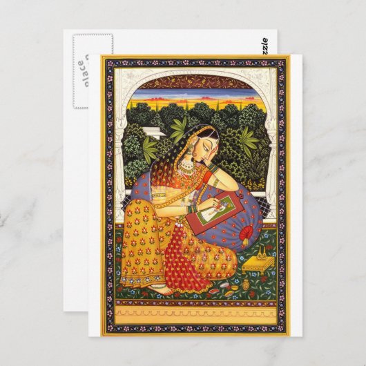 Ancient Indian Mughal Princess Postkarte (Vorne/Hinten)