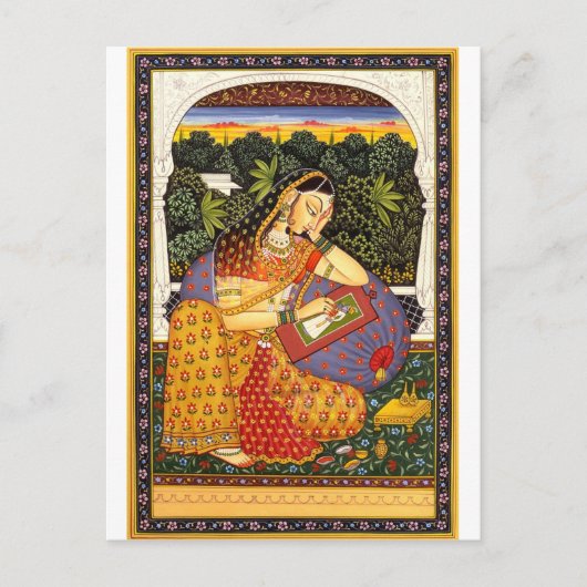 Ancient Indian Mughal Princess Postkarte (Vorderseite)