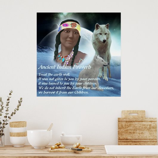 Ancient Indian Proverb Poster (Küche)