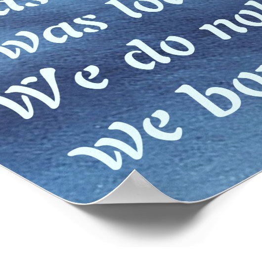 Ancient Indian Proverb Poster (Ecke)