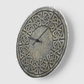 Ancient Infinite Weave Celtic Stone Wall Clock Große Wanduhr (Winkel)