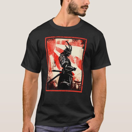 Ancient Japanisch Samurai Bushido Katana Ronin Asi T-Shirt (Vorderseite)