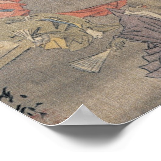 Ancient "japanische Dämonen" Malerei Poster (Ecke)