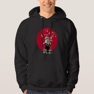 Ancient japanische Kultur Aufstieg Sun Samurai Kat Hoodie