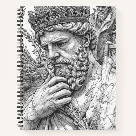 Ancient King Midas Marble Statue - Greek Mythology Notizblock (Vorderseite)