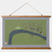 Ancient London Maps Tapestries Wandteppich Mit Holzrahmen (Vorderseite 2)