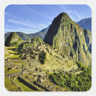 Ancient Machu Picchu, letzte Zuflucht der Quadratischer Aufkleber
