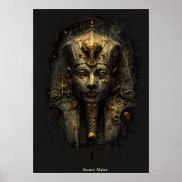 Ancient Malice Egyptian Pharaoh Black Poster