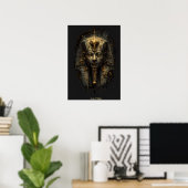 Ancient Malice Egyptian Pharaoh Black Poster (Heimbüro)