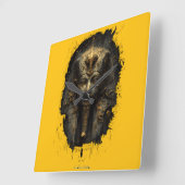 Ancient Malice Egyptian Pharaoh Black Quadratische Wanduhr (Winkel)