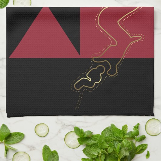 Ancient Man - Tribal Art Geschirrtuch (Gefaltet)