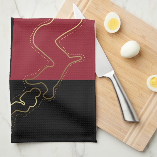 Ancient Man - Tribal Art Geschirrtuch (Viertel Falte)