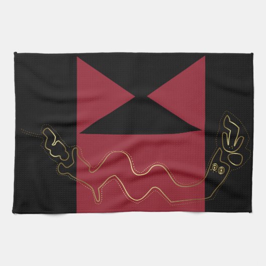 Ancient Man - Tribal Art Geschirrtuch (Horizontal)