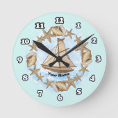 Ancient Mariner Boot Clock Runde Wanduhr (Vorderseite)