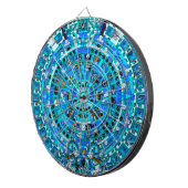 Ancient Maya Dartboard - Maya Aztec Kalender Kunst Dartscheibe (Vorderseite rechts)