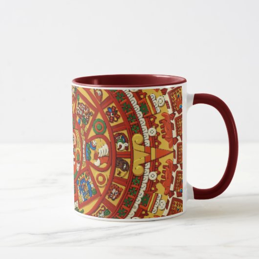 Ancient Mayan Aztec Calendar Coffee Tasse Design ~ (Rechts)