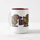Ancient Mayan Birds Zweifarbige Tasse (Vorderseite Links)