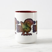 Ancient Mayan Birds Zweifarbige Tasse (Mittel)