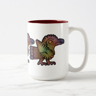 Ancient Mayan Birds Zweifarbige Tasse