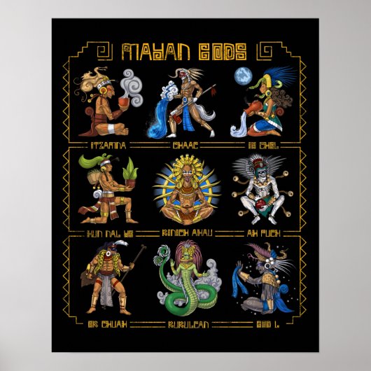 Ancient Mayan Gods Poster (Vorne)