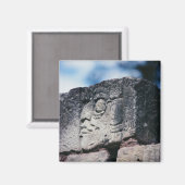 Ancient Mayan Ruins Foto entworfen Farbe Magnet (Vorderseite/Rückseite)