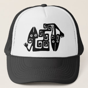 Ancient Mexican Motif Cap Truckerkappe