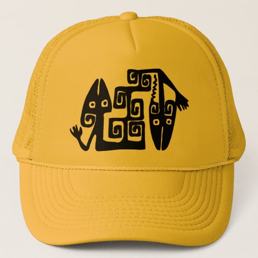 Ancient Mexican Motif Cap Truckerkappe (Vorderseite)
