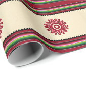 Ancient Mexican Sun Serape Cinco de Mayo Geschenkpapier (Rolleneckpunkt)