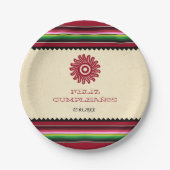 Ancient mexikanische Sun Serape Cinco de Mayo Part Pappteller (Vorderseite)