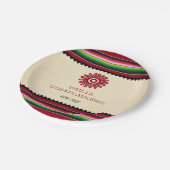 Ancient mexikanische Sun Serape Cinco de Mayo Part Pappteller (Schrägansicht)