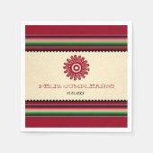 Ancient mexikanische Sun Serape Cinco de Mayo Part Serviette (Vorderseite)