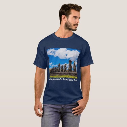 Ancient Moai Osterinsel Rapa Nui T-Shirt (Vorne ganz)