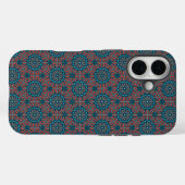 Ancient Mosaic Geometric Floral Muster Case-Mate iPhone Hülle (Rückseite (Horizontal))
