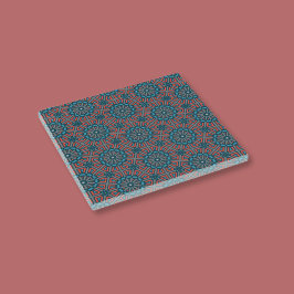 Ancient Mosaic Geometric Floral Muster Glasuntersetzer