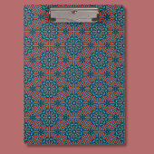 Ancient Mosaic Geometric Floral Muster Klemmbrett