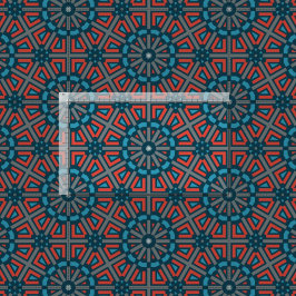 Ancient Mosaic Geometric Floral Muster Stoff