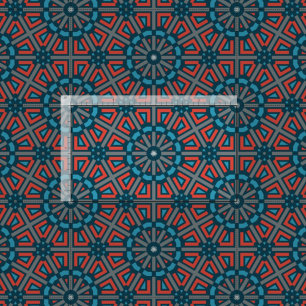 Ancient Mosaic Geometric Floral Muster Stoff