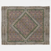 Ancient Mosaic Sherpa Blanket Fleecedecke (Vorderseite (Horizontal))