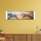 Ancient Mosaik : Ein Tiger, der einen Boar jagt Leinwanddruck (Insitu (Wohnzimmer))