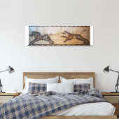 Ancient Mosaik : Ein Tiger, der einen Boar jagt Leinwanddruck (Insitu (Schlafzimmer))